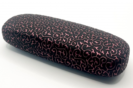 Футляр для окулярів з візерунком FN008 black/pink